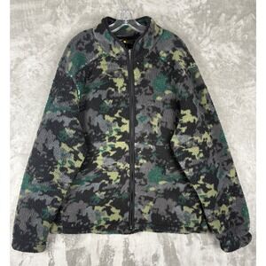 Zella Camo Fleece Zip Up Jacket Athleisure Outdoor Layering Size XL